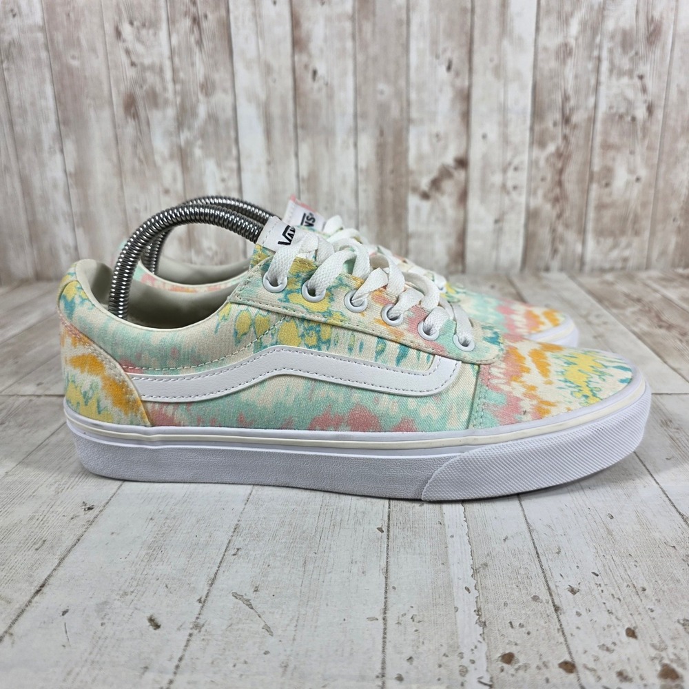 Vans Old Skool Multi Color Tie Dye Canvas Low Top Sneakers Womens 9.5 500714